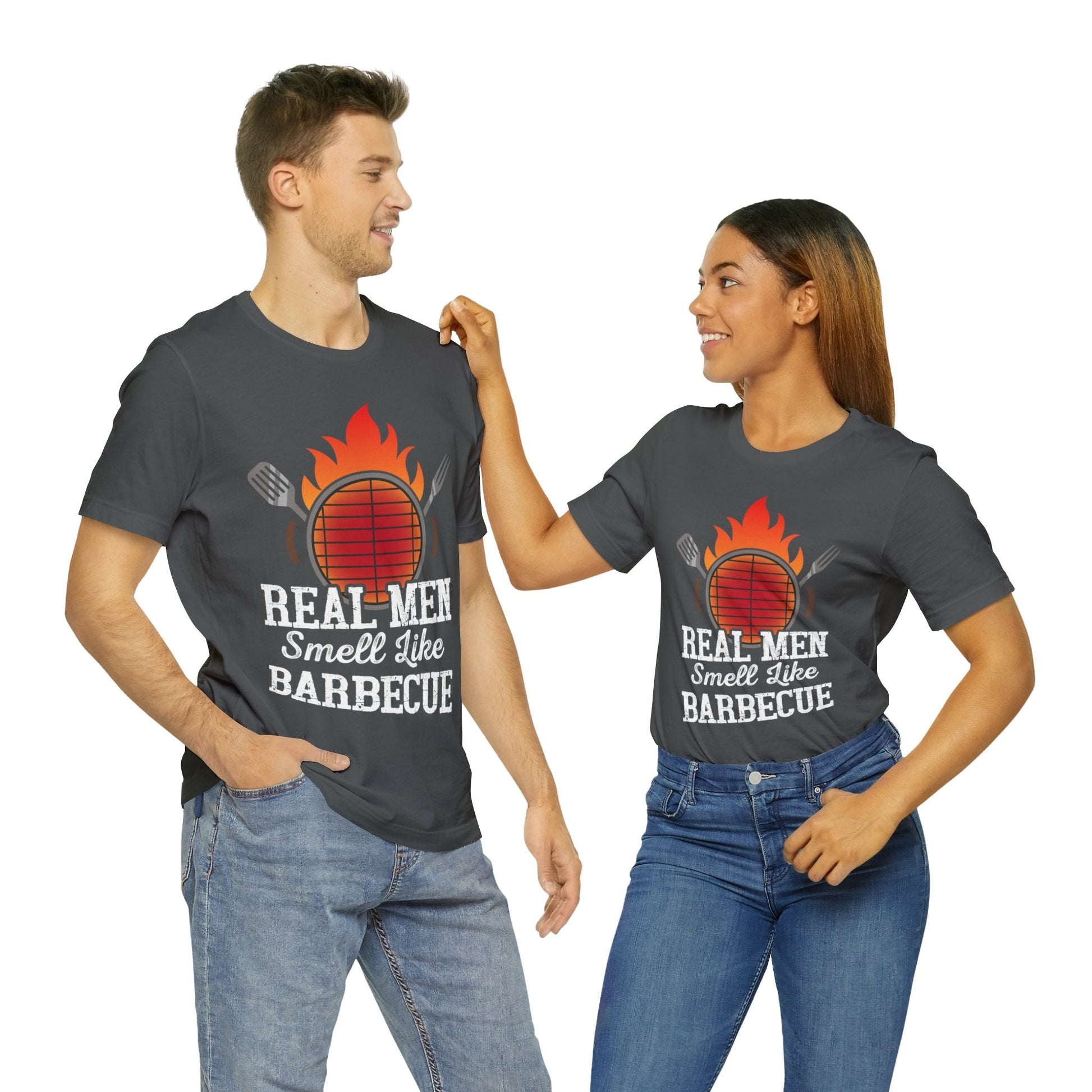 Real man smell like Barbecue T - Shirt - The Cavemanstyle