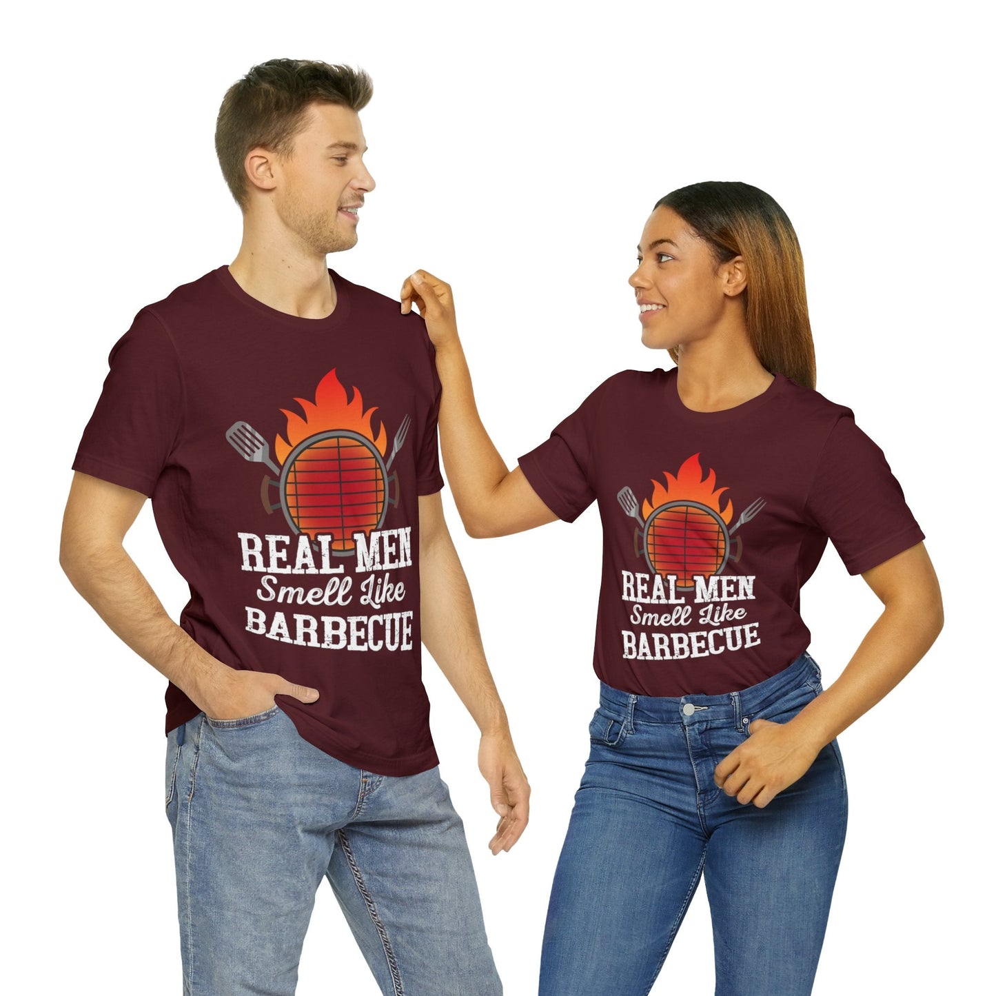 Real man smell like Barbecue T - Shirt - The Cavemanstyle