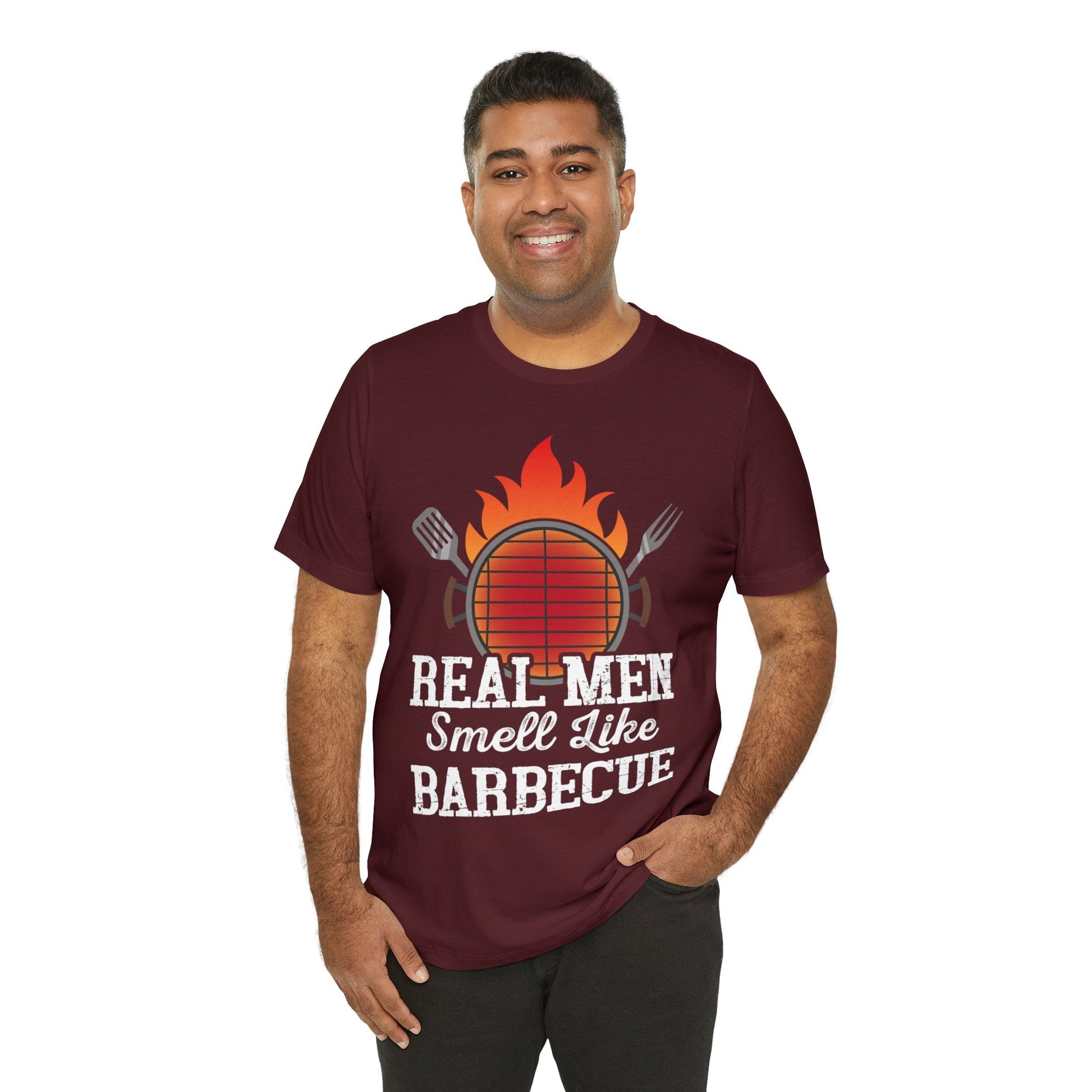 Real man smell like Barbecue T - Shirt - The Cavemanstyle