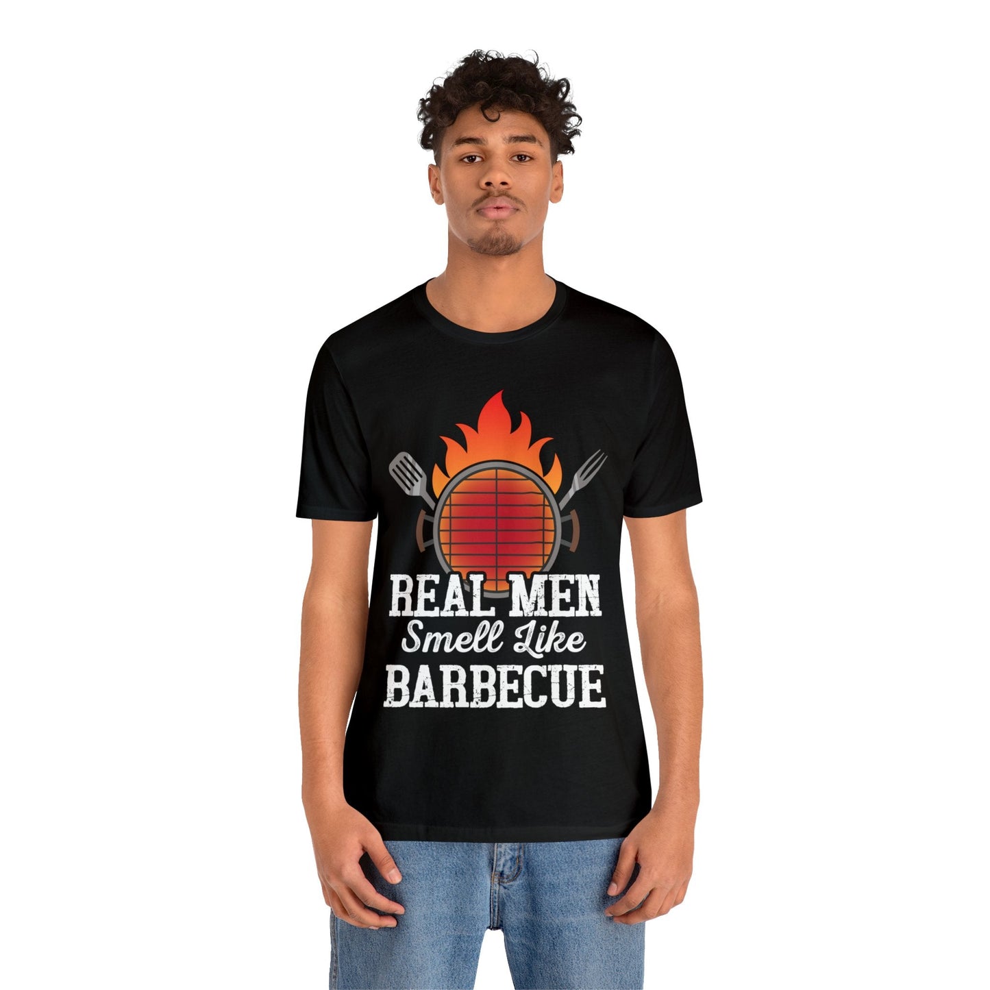 Real man smell like Barbecue T - Shirt - The Cavemanstyle