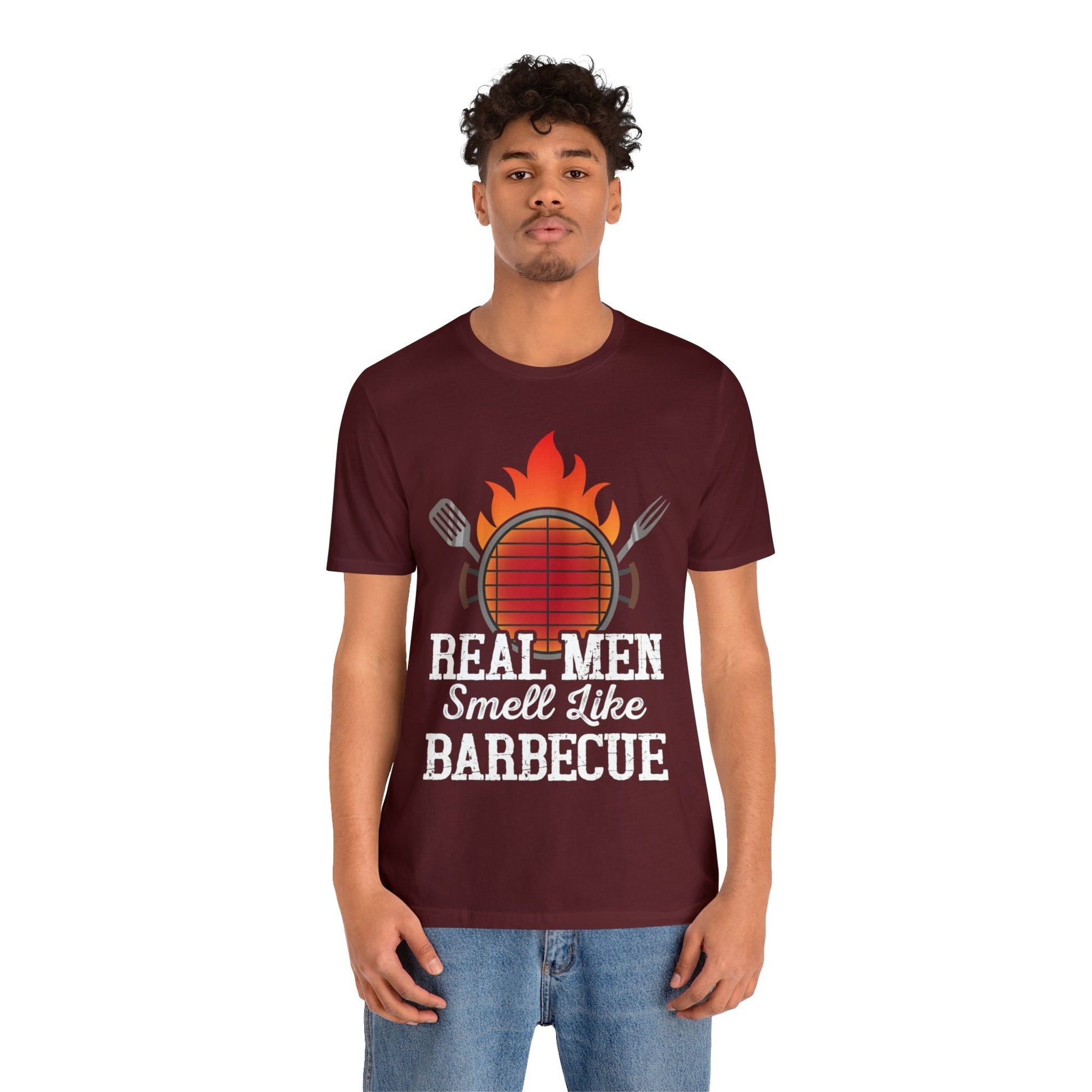 Real man smell like Barbecue T - Shirt - The Cavemanstyle