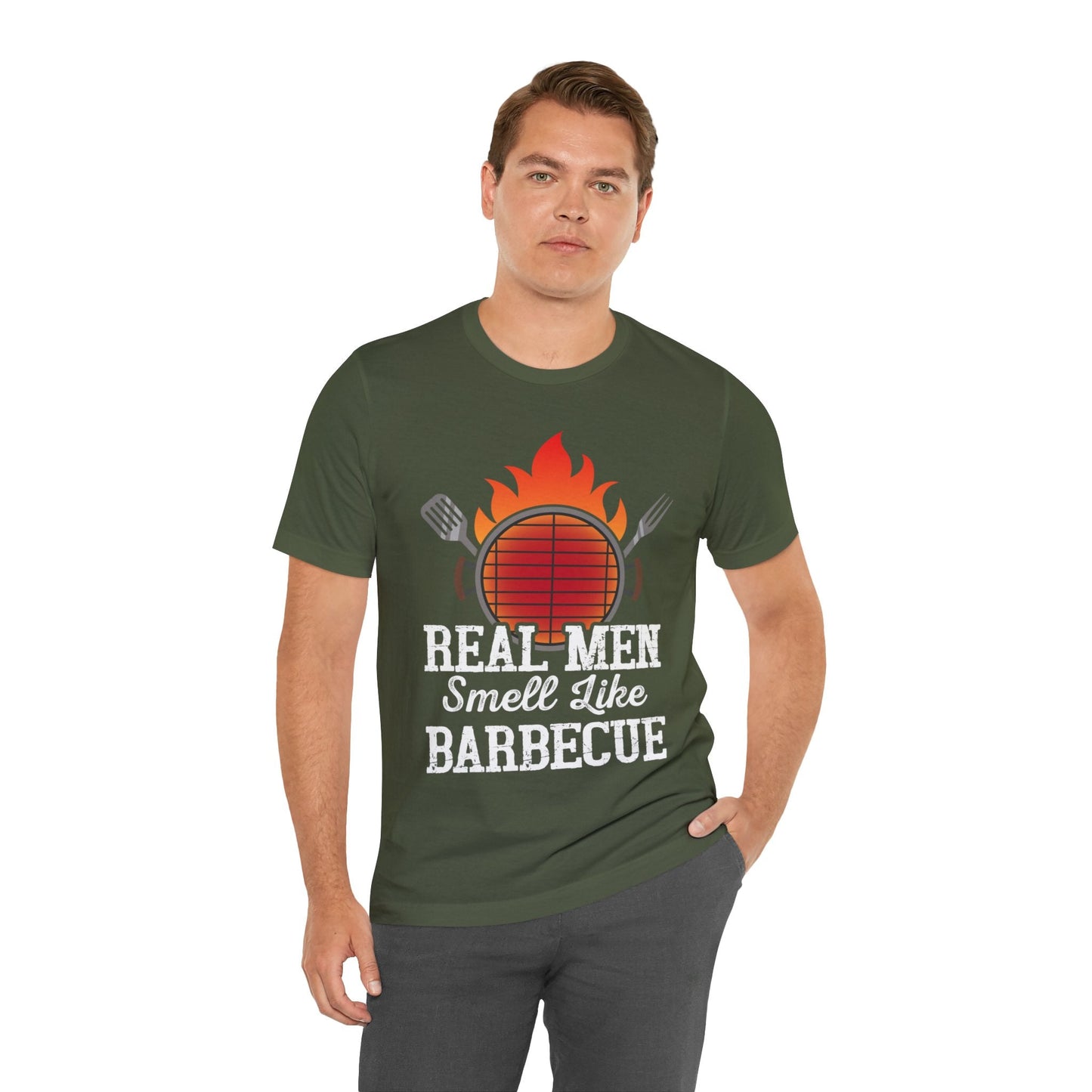 Real man smell like Barbecue T - Shirt - The Cavemanstyle