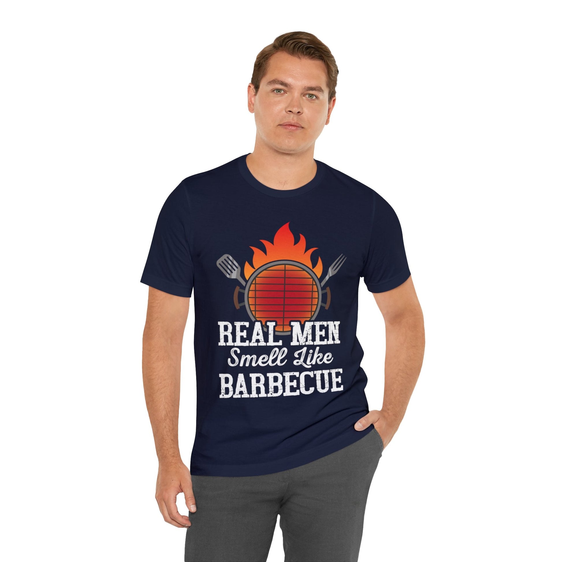 Real man smell like Barbecue T - Shirt - The Cavemanstyle