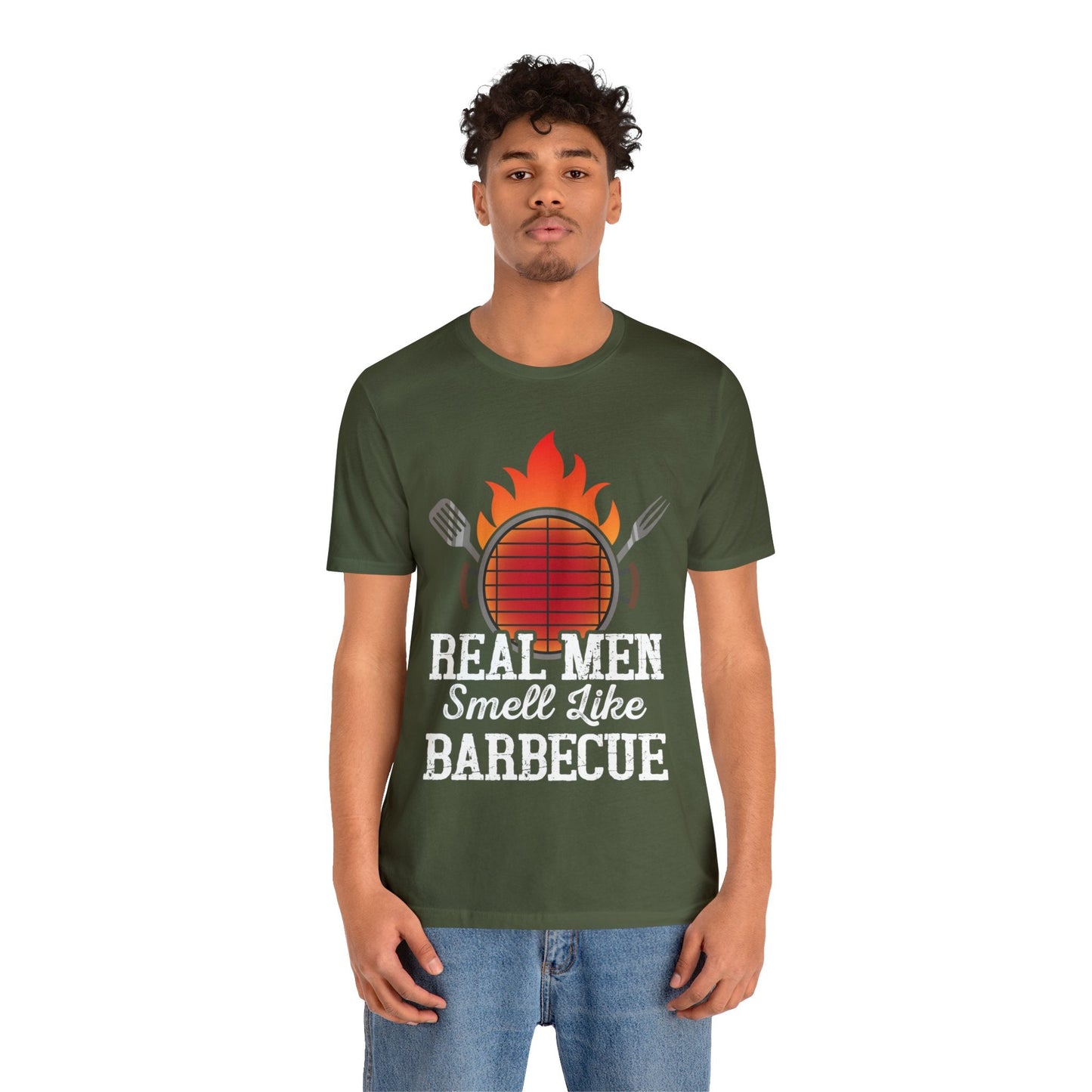 Real man smell like Barbecue T - Shirt - The Cavemanstyle