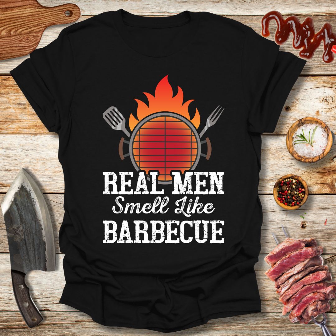 Real man smell like Barbecue - v2 T-Shirt - The Cavemanstyle