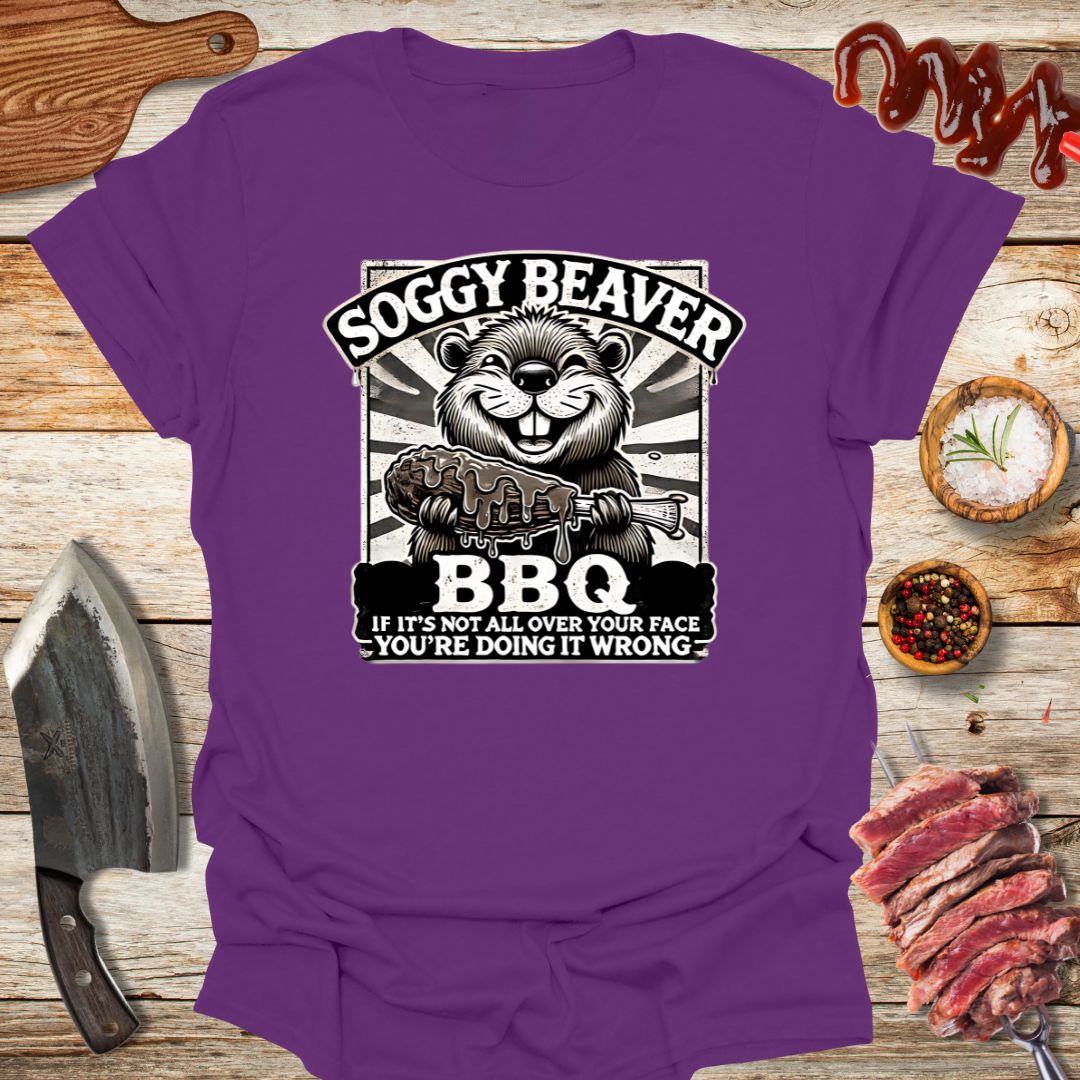 Soggy Bbq Beaver v1 T-shirt - The Cavemanstyle