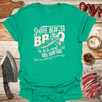 Soggy Bbq Beaver v3 T-shirt - The Cavemanstyle