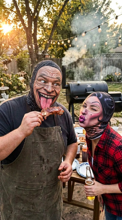 Lickin Lugg and Kissy Kara at the backyard smoker